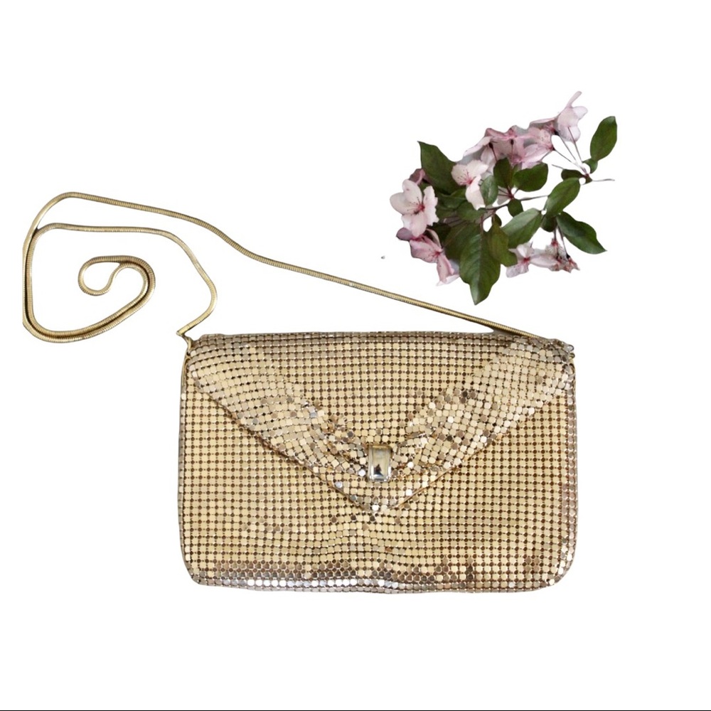 🌟VINTAGE🌟 Gold Chain Mail Clutch / Crossbody